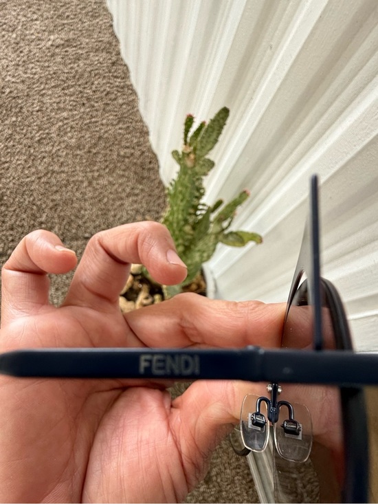 FENDI HYPNOSHINE FF0215S Dark Matte Blue Red Wave Metal Sunglasses Cat Eye 0215 main image 5